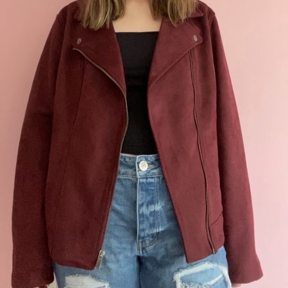 Large Burgundy Velvet Jacket